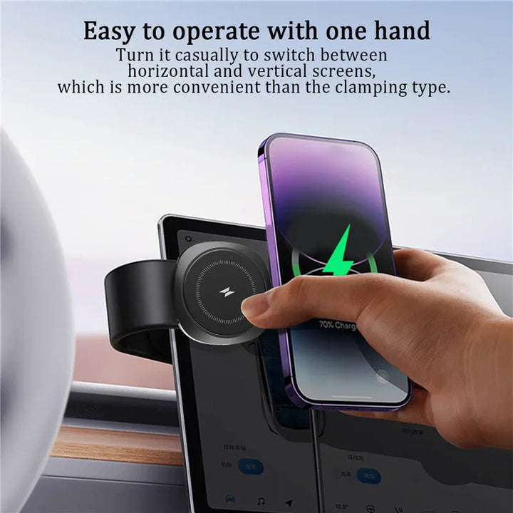 Magnetic Car Wireless Charger Fast Charging Phone Holder Dashboard